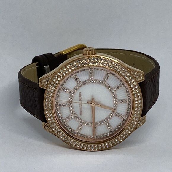 Michael Kors Kerry MK3313 Women's Brown Leather Analog Dial Quartz Watch NO139 - Picture 7 of 12